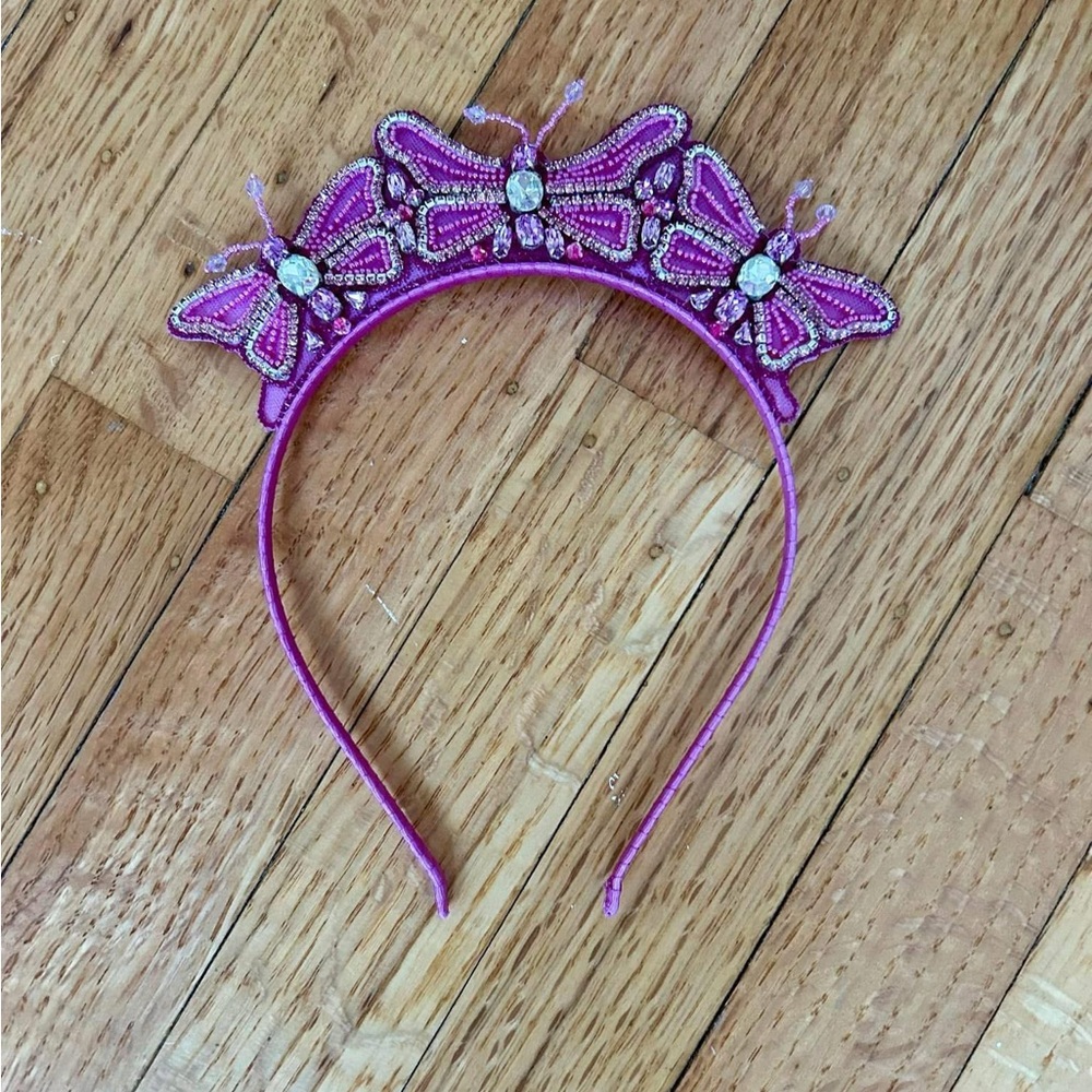 Tutu Du Monde Pink Butterfly Embellished Headband